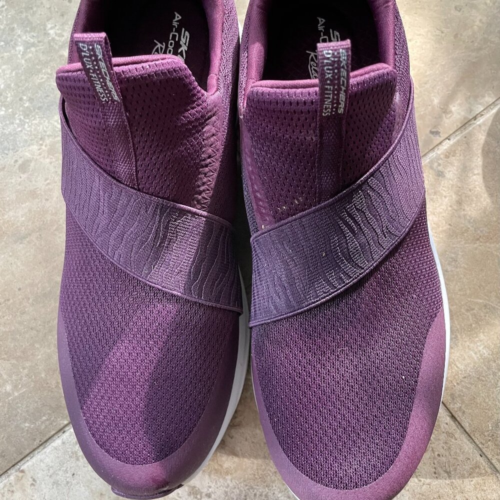 Purple Skechers athletic shoes size 9.5